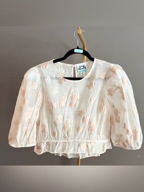 Future Collective Gabriella Karefa-Johnson Floral Sheer Puff Sleeve Blouse